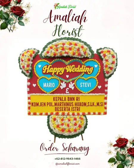 Papan Bunga Pernikahan Miricinde